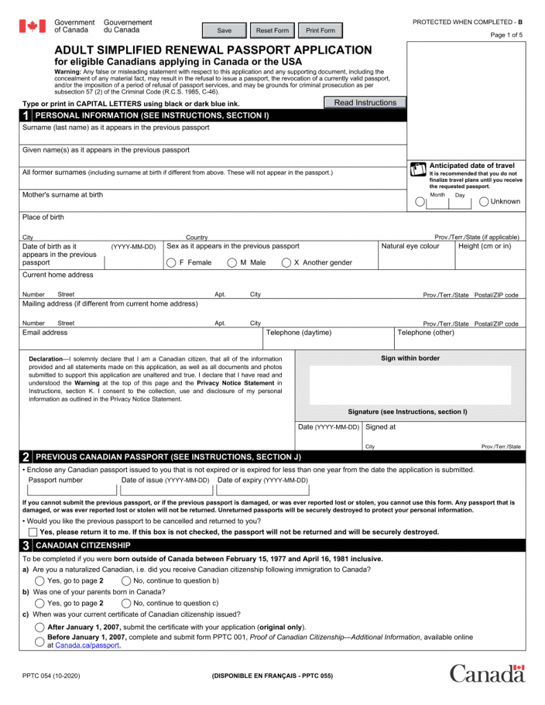 Passport Renewal Forms Printable 2024 Neile Milzie