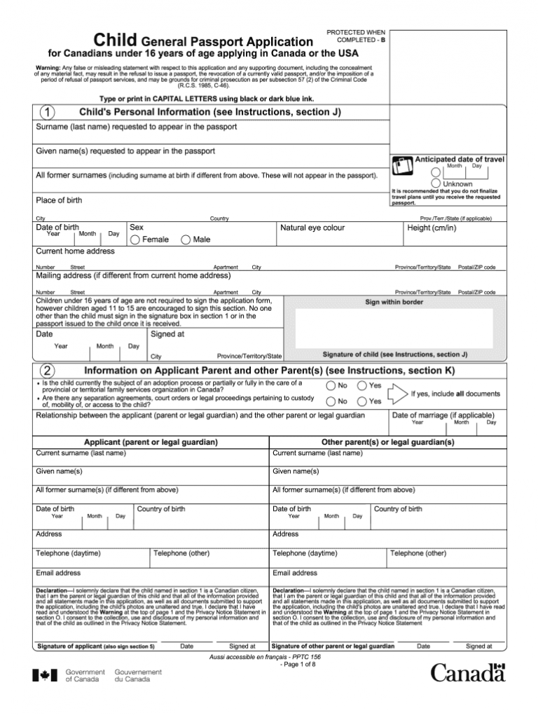 2018 Form Canada PPTC 155 Fill Online Printable Fillable Blank