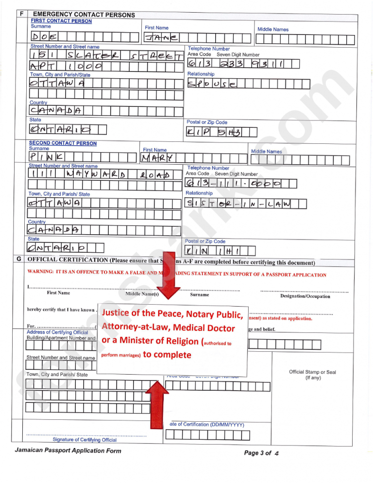 Canadian Embassy In Jamaica Visa Application Form Australia