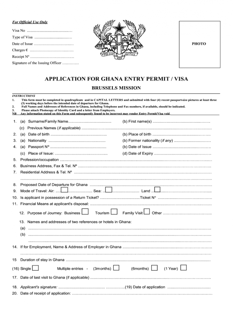 Ghana Visa Application Form Uk PDF Fill Out And Sign Printable PDF