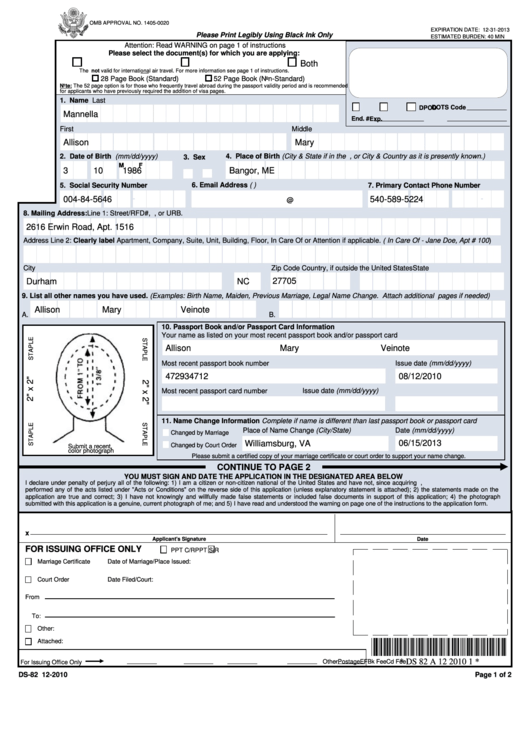 Passport Renewal Application Fillable Form 2022 FriendsofCampFireCats